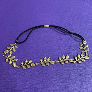 Gold Leaf-Design Headband